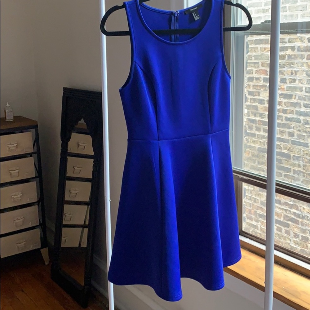 Forever 21 cute blue A-line dress